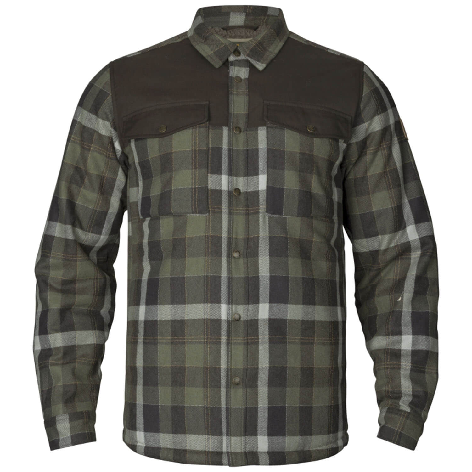 Härkila shirt Asmund wool insulated (green/pahantom) - Hunting Jackets