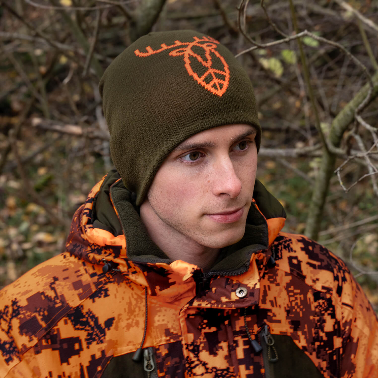 Pirscher Gear reversible beanie (green/orange)