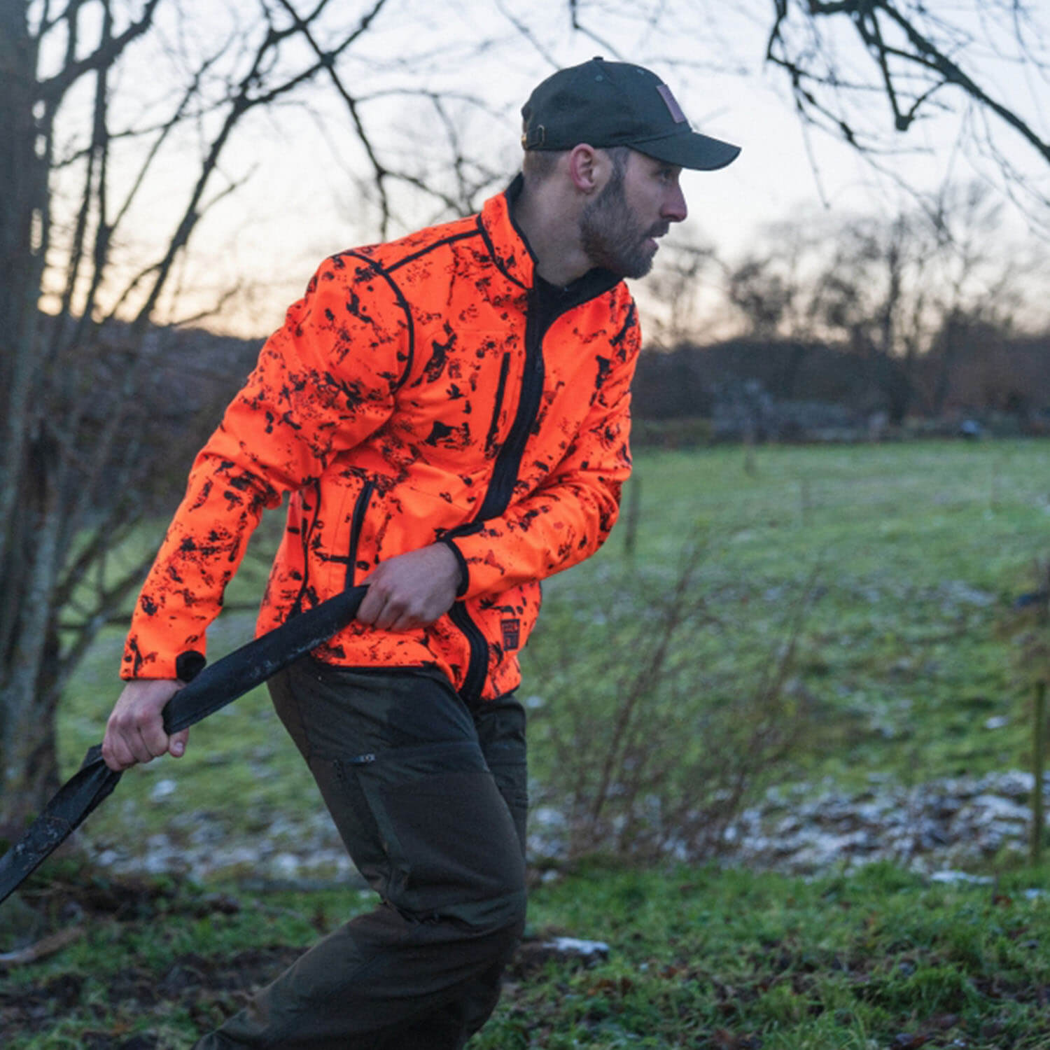 Seeland reversibel jacket rogue (Pine Green/InVis Blaze)