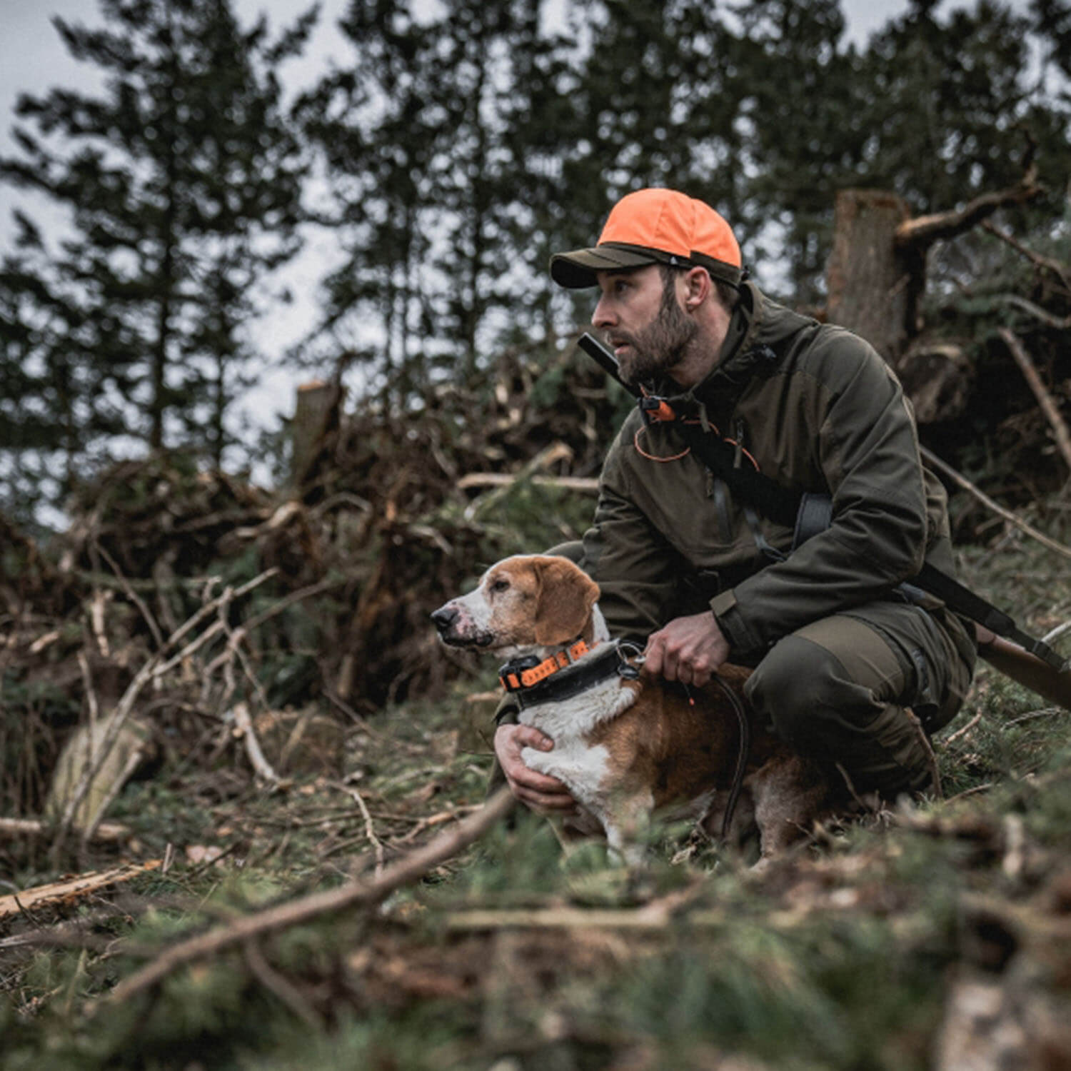 Seeland reversible cap Trax (Light Pine/Orange)