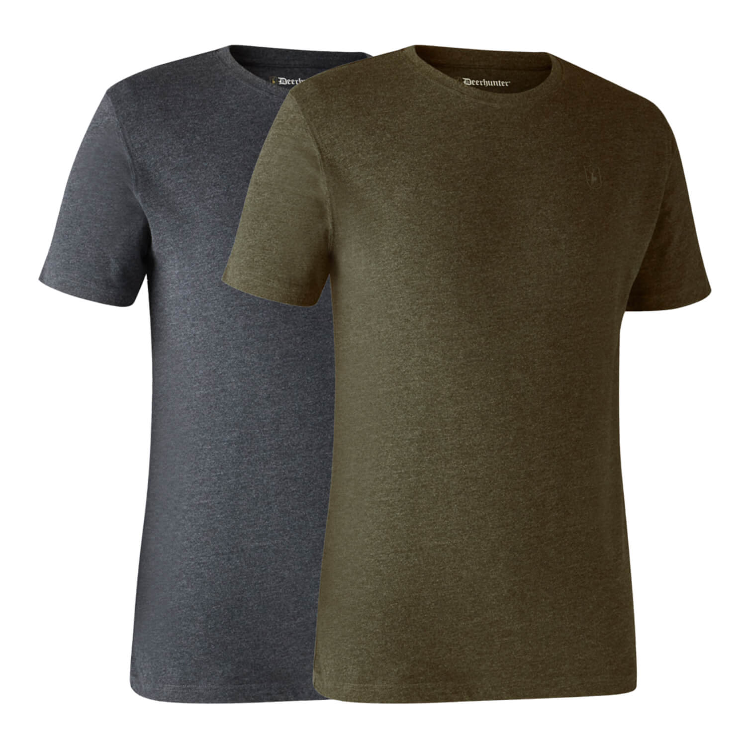 Deerhunter T-shirt Basic 2er-pack (Green/Grey) - Shirts