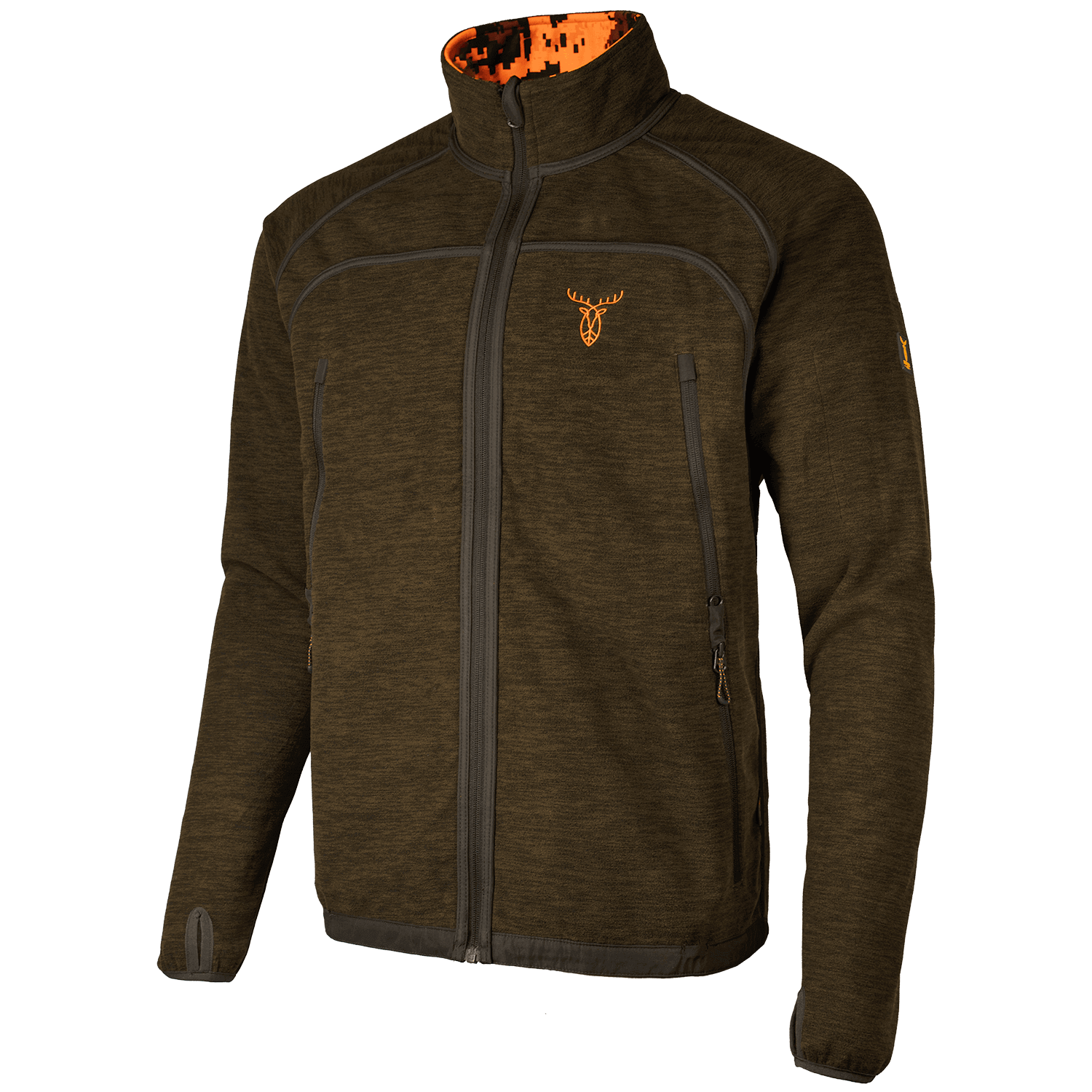  Pirscher Gear Fleece- reversible jacket (Blaze/Brown)