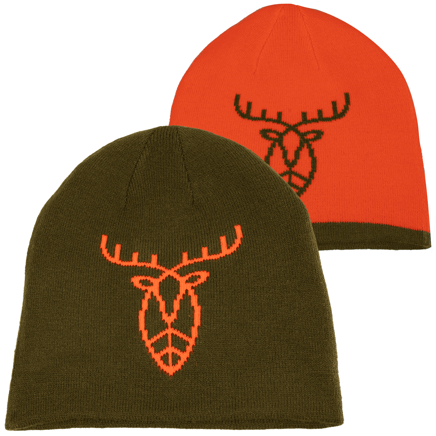 Pirscher Gear reversible beanie (green/orange) - Men's Hunting Clothing