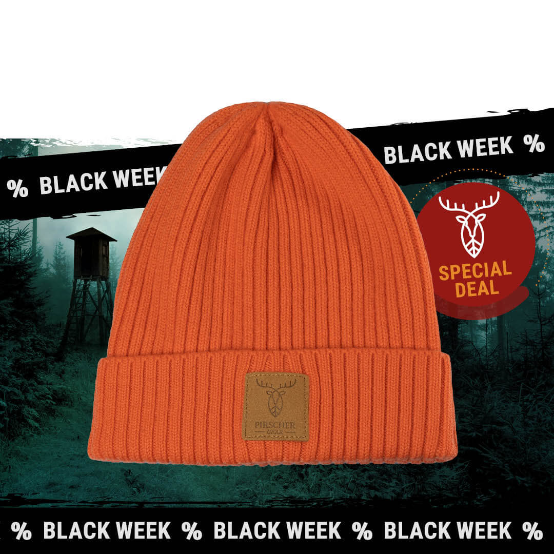 Pirscher Gear merino beanie (orange) - Men's Hunting Clothing