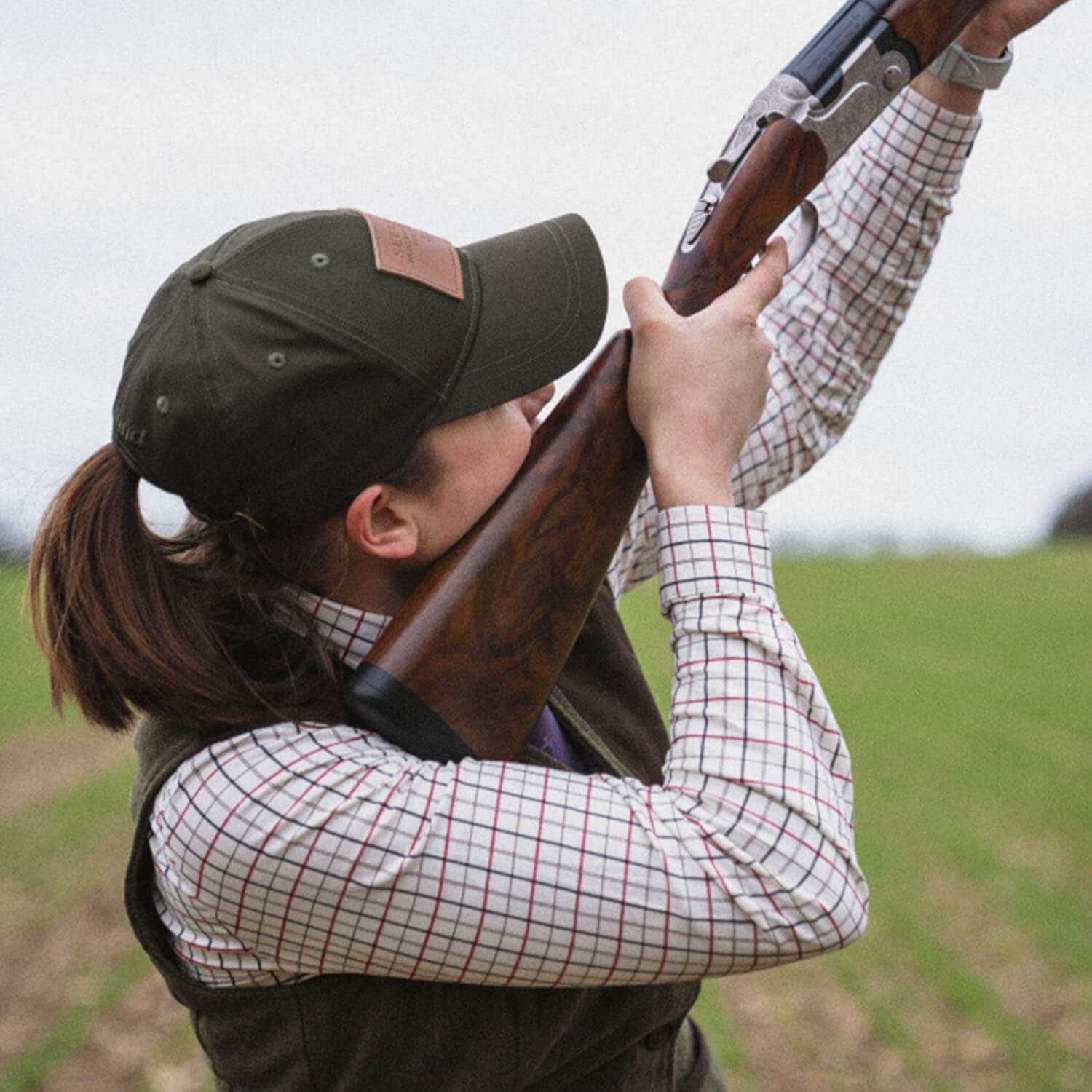 Seeland women shirt Kerry (Cabernet/Blue Check)