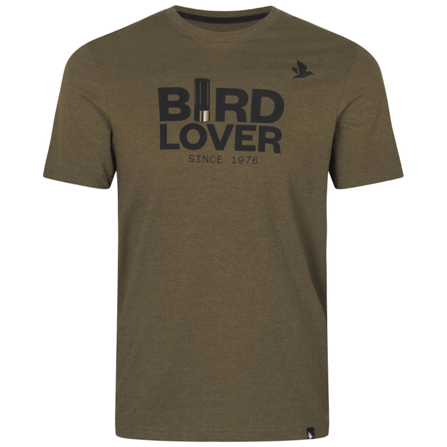 Seeland T-shirt Bird Lover (Dark Olive Melange) - New Arrivals