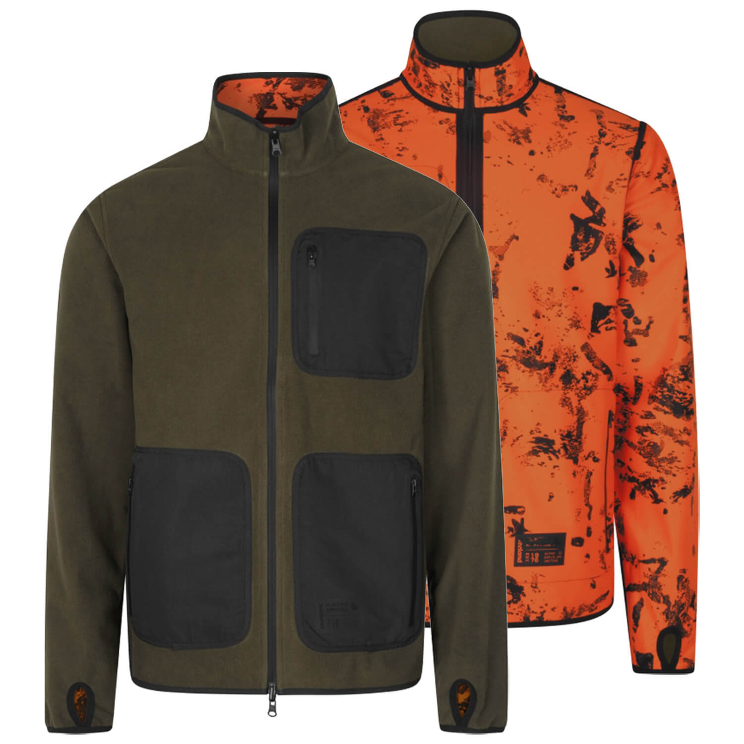 Seeland reversibel jacket rogue (Pine Green/InVis Blaze)