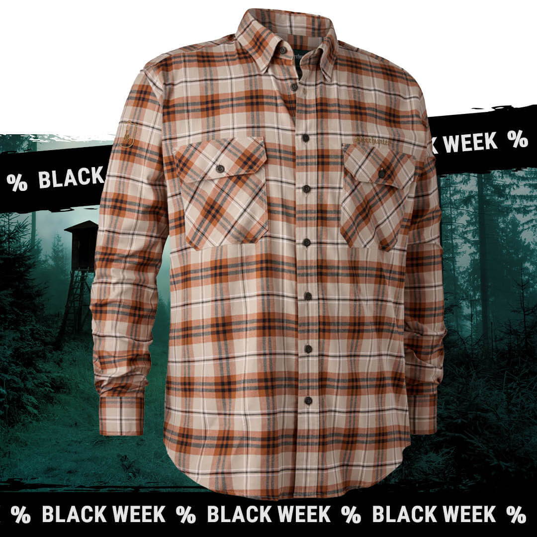 Deerhunter Hunting Shirt Louis (Orange Check) - Hunting Shirts