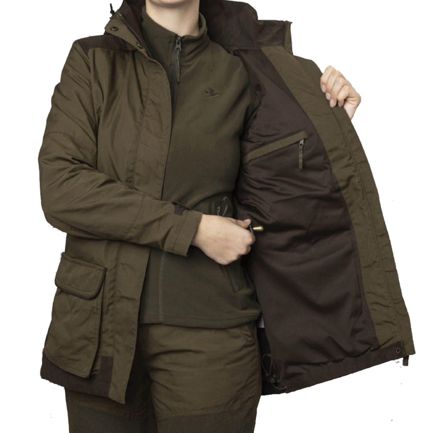 Seeland womenjacket keypoint kora (Pine Green/Grizzly Brown)